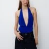 PULL & BEAR Halter Neckline - Body - Blue