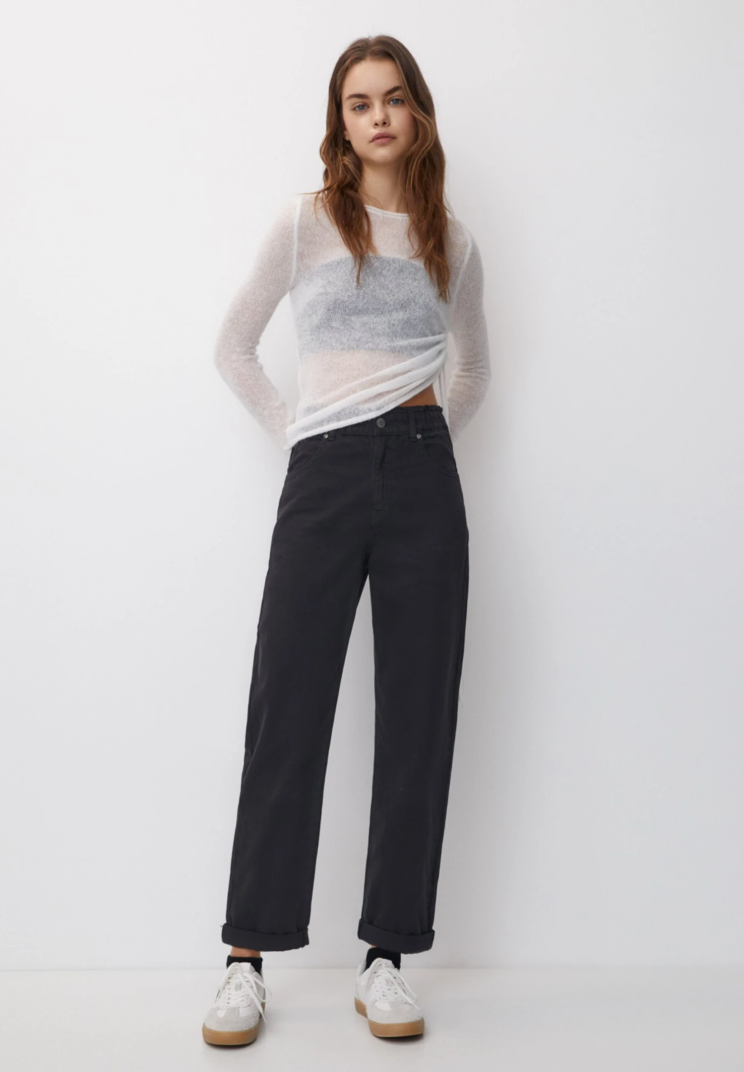 PULL & BEAR PaperbagJeans A SigarettaBlack Donna Jeans PUC21N0MN-Q11 4 PULL & BEAR PaperbagJeans A SigarettaBlack Donna Jeans PUC21N0MN-Q11 - immagine 2