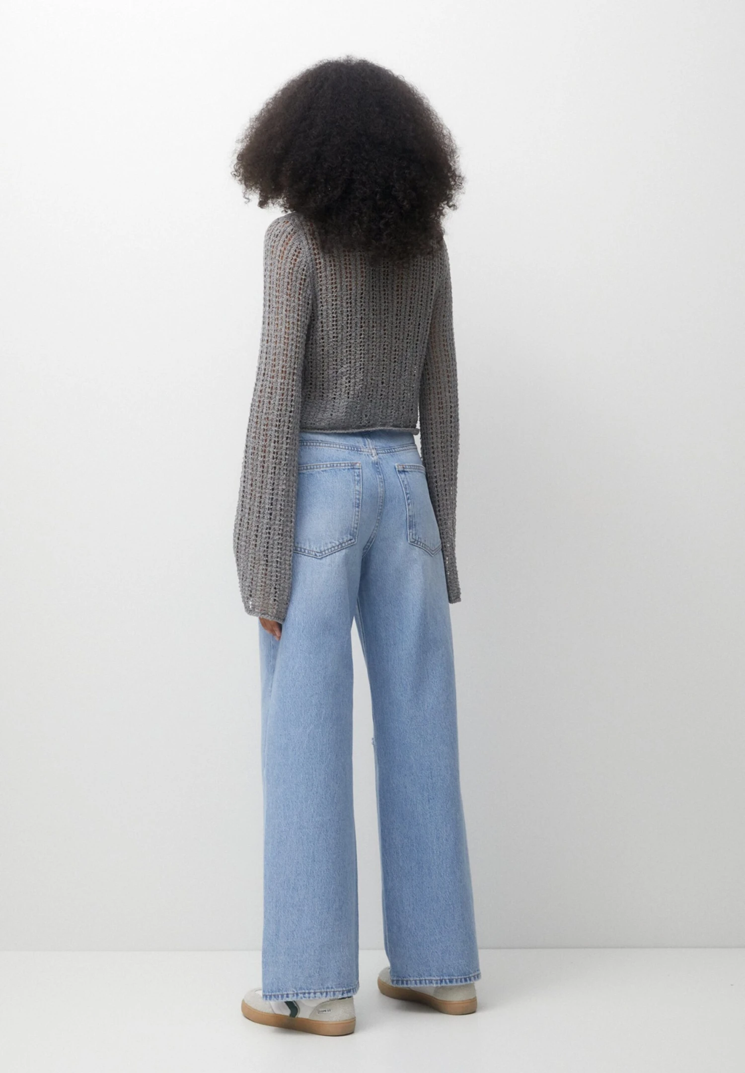 PULL & BEAR Openwork With Flared SleevesMaglioneLight Grey Donna Maglieria PUC21I0OP-C11 5 PULL & BEAR Openwork With Flared SleevesMaglioneLight Grey Donna Maglieria PUC21I0OP-C11 - immagine 3