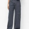 PULL & BEAR Adjustable WaistPantaloni CargoDark Grey Donna Pantaloni PUC21A0U8-C11 -Pull & Bear 2cd2eab37e1e411a92d845bd1e84204f
