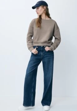 PULL & BEAR Round Neck - Felpa - Ochre -Pull & Bear 2de5ac80195945e49fd9a97b47666d6e