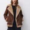 PULL & BEAR Double-Faced LongGiacca Da Mezza StagioneBrown Donna Giacche E Blazer PUC21U0GG-O11 -Pull & Bear 2e47e6b865ec485dbbfab64ad9017d54