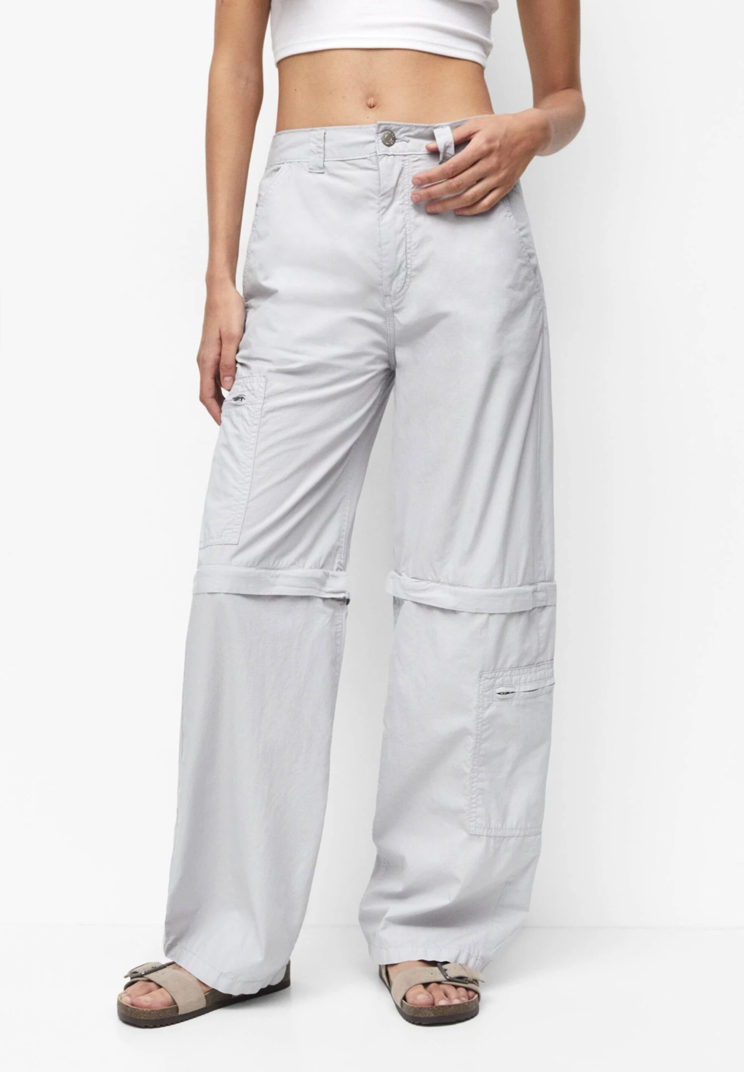 PULL & BEAR With Removable LegsPantaloniLight Grey Donna Pantaloni PUC21A0U7-C11 3 PULL & BEAR With Removable LegsPantaloniLight Grey Donna Pantaloni PUC21A0U7-C11