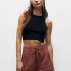 PULL & BEAR Flowing With PocketsShortsLight Brown Donna Shorts PUC21S0E8-O11 -Pull & Bear 3104034b22844f1c9581a2173063a8b1
