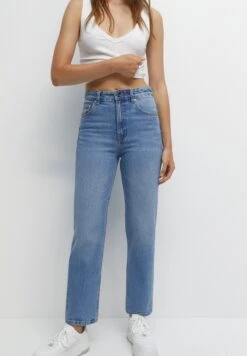 PULL & BEAR High WaistJeans A SigarettaStone Blue Denim Donna Jeans PUC21N0LC-K13