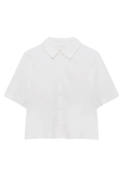 PULL & BEAR Short Sleeve RusticCamiciaWhite Donna Camicie E Bluse PUC21E0ZB-A11 -Pull & Bear 32109bafc4144de28d7e1aaff05f870c