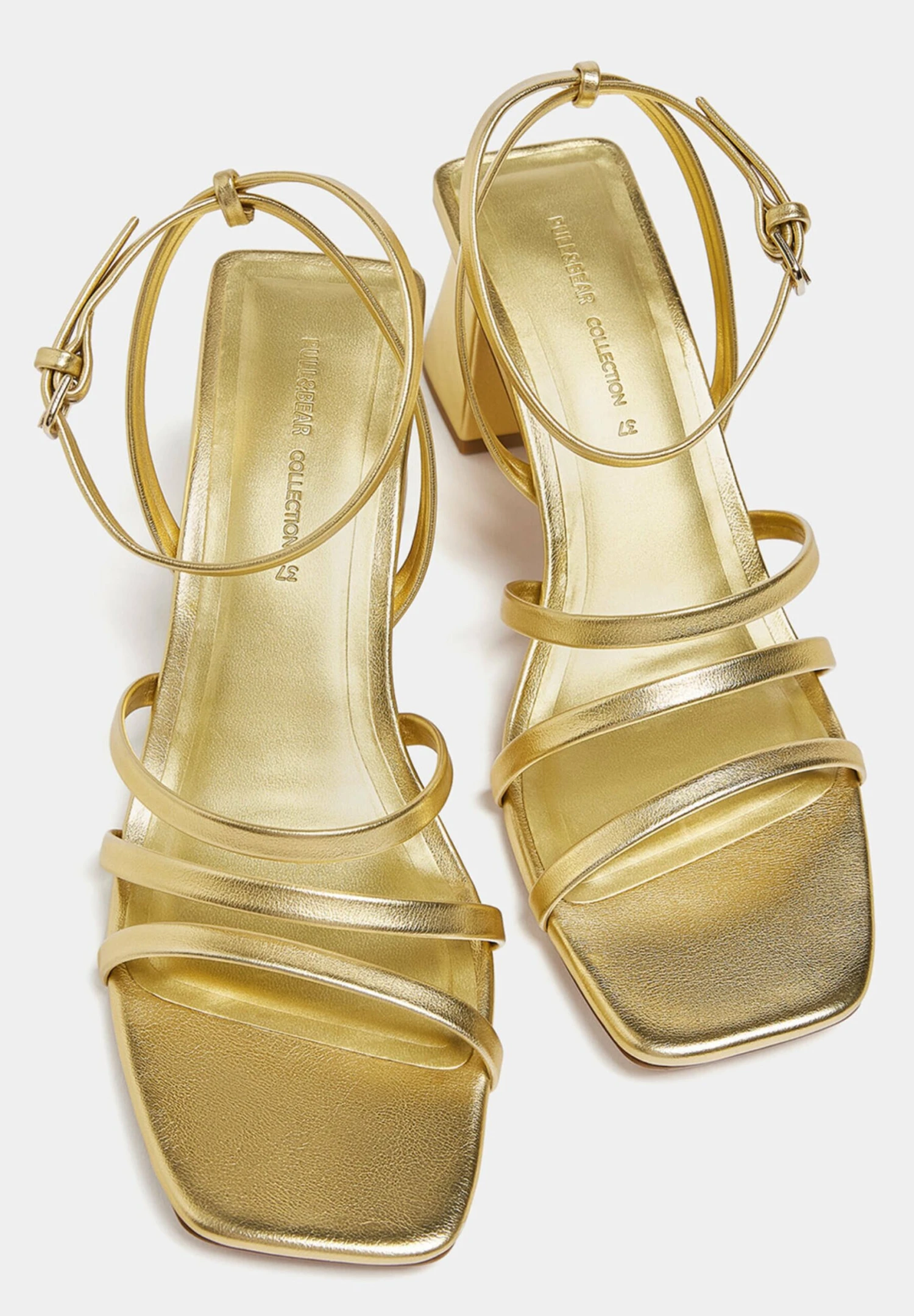 PULL & BEAR Strappy Heeled - Sandali - Gold Coloured 5 PULL & BEAR Strappy Heeled - Sandali - Gold Coloured - immagine 3