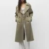 PULL & BEAR Basic- Trench - Dark Green