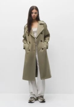 PULL & BEAR Basic- Trench - Dark Green