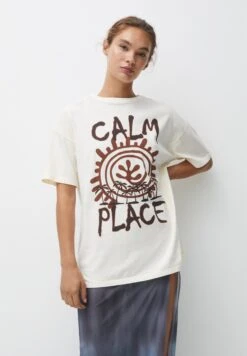PULL & BEAR Calm PlaceT-Shirt Con StampaWhite Donna T-shirt E Top PUC21D2HT-A11