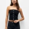 PULL & BEAR CorsetTopBlack Donna Camicie E Bluse PUC21E10A-Q11