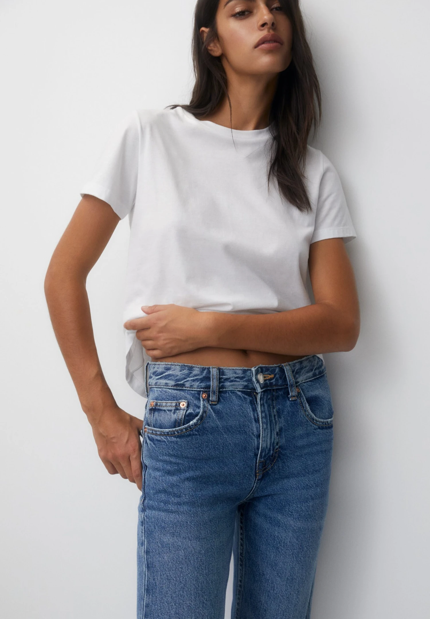 PULL & BEAR Mid Waist Jeans A SigarettaBlue Denim Donna Jeans PUC21N0LU-K12 6 PULL & BEAR Mid Waist Jeans A SigarettaBlue Denim Donna Jeans PUC21N0LU-K12 - immagine 4