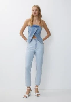 PULL & BEAR MomJeans Tapered FitStone Blue Denim Donna Jeans PUC21N0J6-K11 -Pull & Bear 377e5419462c413d848e42e29f8a4d48