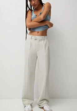 PULL & BEAR Darted Smart - Pantaloni - White