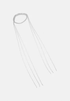 PULL & BEAR Rhinestone Tie - Collana - Silver Coloured -Pull & Bear 3883b0664c6549e89b5335ae5592ea53