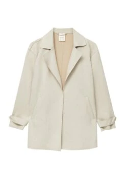 PULL & BEAR With Roll-Up Sleeves - Cappotto Corto - Stone -Pull & Bear 3888170e54b74fcca7ed770986a2da52