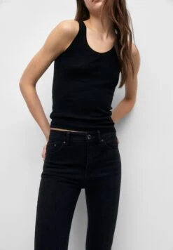 PULL & BEAR High-Waist - Jeans A Zampa - Black -Pull & Bear 38a5ff710d7541bb91794be8a6bf6ac0