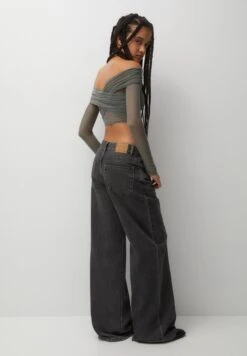 PULL & BEAR Long Sleeve SurpliceCamicettaLight Green Donna Camicie E Bluse PUC21E12M-M11 -Pull & Bear 38b5b7503de34633920de0c4b4776b9a