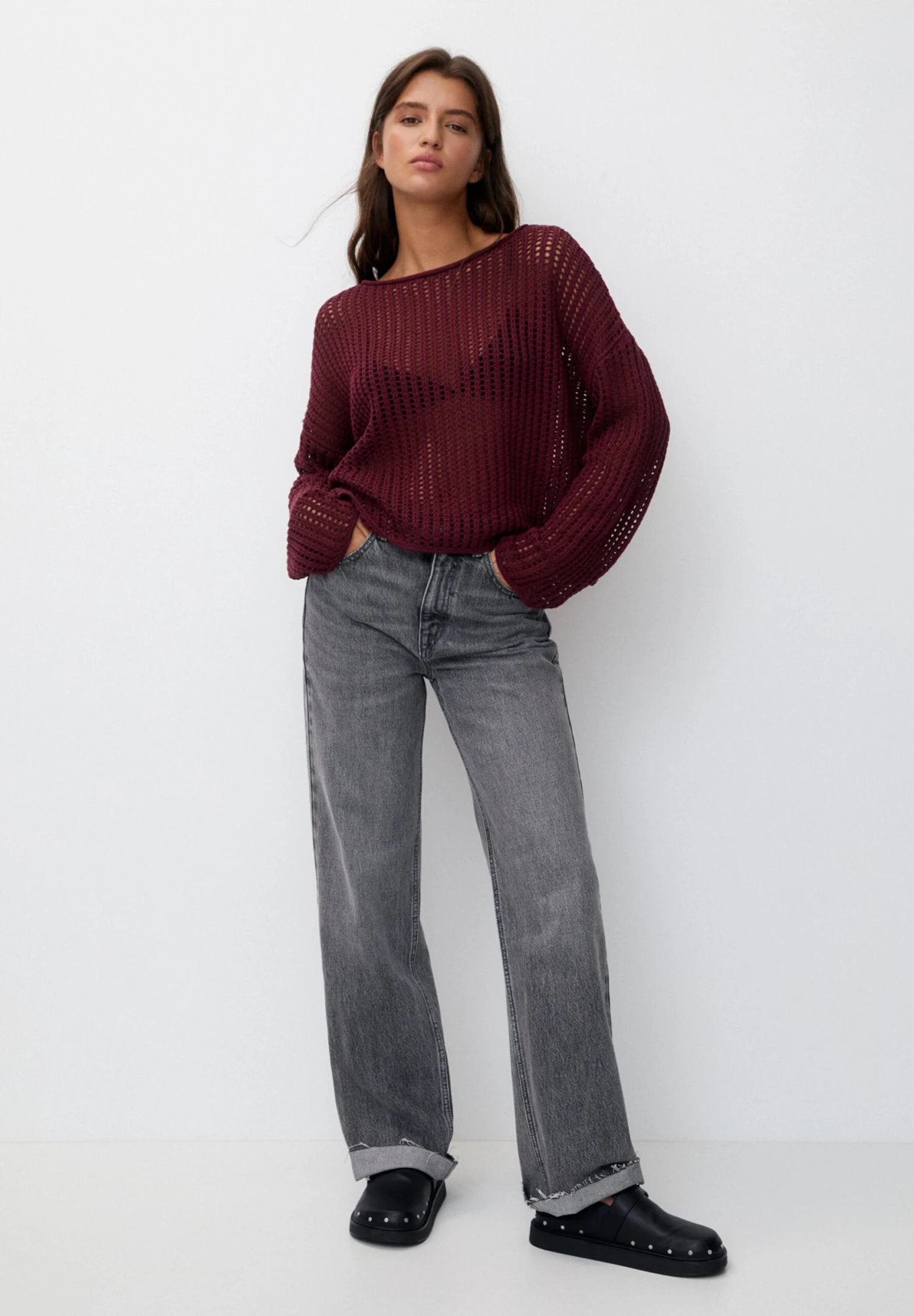 PULL & BEAR OpenMaglioneRed Donna Maglieria PUC21I0OB-G11 4 PULL & BEAR OpenMaglioneRed Donna Maglieria PUC21I0OB-G11 - immagine 2