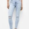 PULL & BEAR Push Up Jeans Skinny FitMottled Light Blue Donna Jeans PUC21N0K1-K14