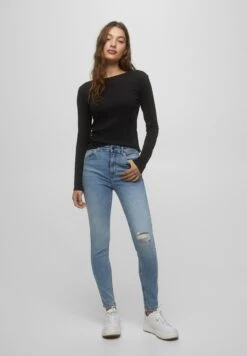 PULL & BEAR Push Up Jeans Skinny FitStone Blue Denim Donna Jeans PUC21N0K1-K13 -Pull & Bear 3da05b4d73c24bdb982b028484a64cbb