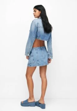 PULL & BEAR With PocketsGonna A CampanaStone Blue Denim Donna Gonne PUC21B0JV-K11 -Pull & Bear 4013777fca9f4b3597165cdc34fdbc60