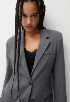 PULL & BEAR Double Breasted With Flap PocketsBlazerGrey Donna Giacche E Blazer PUC21G0IK-C12 -Pull & Bear 408a60f6b18f4af79527837ad83f49fe