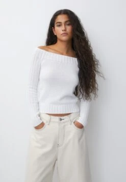 PULL & BEAR Boatneck MaglioneWhite Donna Maglieria PUC21I0P0-B11