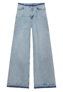 PULL & BEAR Wide Leg With Pleated Cuffs - Jeans A Zampa - Blue Denim 13 PULL & BEAR Wide Leg With Pleated Cuffs - Jeans A Zampa - Blue Denim -Pull & Bear 421cedbdc2cb410c8e521e4388bcbd6b