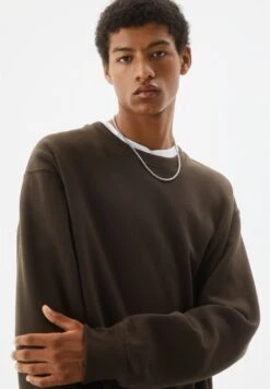 PULL & BEAR Basic Coloured Round NeckFelpaDark Brown Donna Felpe PUC21009K-O12 -Pull & Bear 42bd758b665644b4a8452978ce66b182