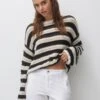 PULL & BEAR Stripped OpenMaglioneBeige Donna Maglieria PUC21I0OK-B11
