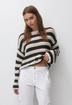 PULL & BEAR Stripped OpenMaglioneBeige Donna Maglieria PUC21I0OK-B11