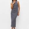 PULL & BEAR Striped Midi Abito In MagliaDark Blue Donna Vestiti PUC21C12K-K11 1 PULL & BEAR Striped Midi Abito In MagliaDark Blue Donna Vestiti PUC21C12K-K11 -Pull & Bear 43d185f9ab814933bfeccb582793af0d