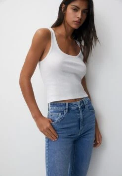 PULL & BEAR High-WaistJeans A ZampaBlue Denim Donna Jeans PUC21N0LO-K12 -Pull & Bear 44d6f6d1ac4c4a4d984cc138c00bb55c