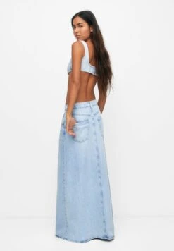 PULL & BEAR Long- Gonna A Campana - Blue Denim -Pull & Bear 466a747183724d368cb97c78afb1bd9f