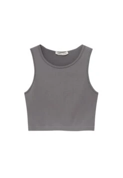 PULL & BEAR Seamless Halter CropTopGrey Donna T-shirt E Top PUC21D24K-C12 11 PULL & BEAR Seamless Halter CropTopGrey Donna T-shirt E Top PUC21D24K-C12 -Pull & Bear 479b1fccb23749679f6ade83133de26b