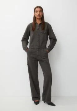 PULL & BEAR Long Sleeve - Tuta Jumpsuit - Grey