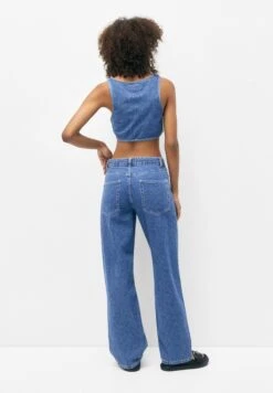 PULL & BEAR Cropped StripedSmanicatoBlue Denim Donna Giacche E Blazer PUC21G0I2-K11 -Pull & Bear 4df4687383304b43b0f96f183024c843