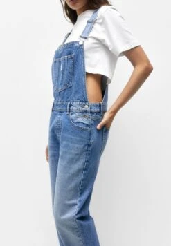 PULL & BEAR Basic- Salopette - Blue Denim -Pull & Bear 4e29bdf971ba433db3fc00bb65cb185a