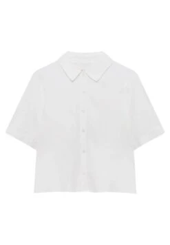 PULL & BEAR Short Sleeve RusticCamiciaWhite Donna Camicie E Bluse PUC21E0ZB-A11 -Pull & Bear 4f9eb7aad4744b45bf360efa972881da
