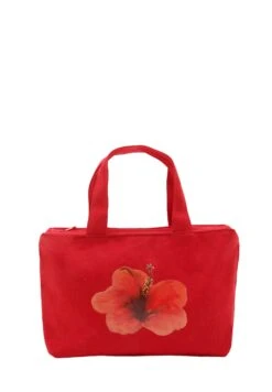 PULL & BEAR HIBISCUS FLOWER - Borsa A Mano - Red