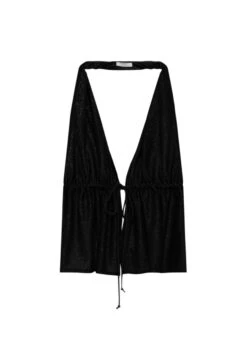 PULL & BEAR Open BackTopMetallic Black Donna Camicie E Bluse PUC21E0YY-Q11 -Pull & Bear 5427276ea3304db5bdaae008de95c689