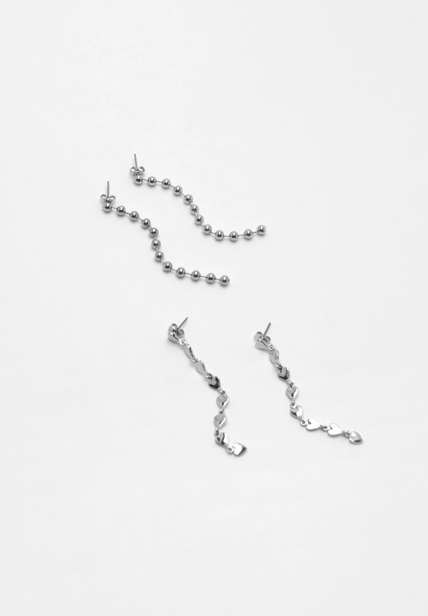 PULL & BEAR Long Pack Of 3OrecchiniSilver Coloured Donna Gioielli PUC51L0G9-D11 5 PULL & BEAR Long Pack Of 3OrecchiniSilver Coloured Donna Gioielli PUC51L0G9-D11 - immagine 3