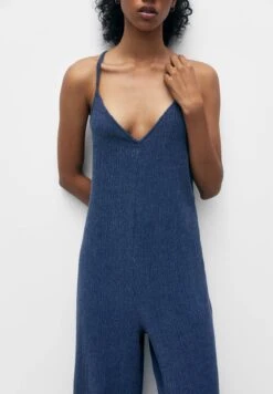 PULL & BEAR Long Fitting - Tuta Jumpsuit - Blue -Pull & Bear 5650fc3e6c234cc289986e25fa920285