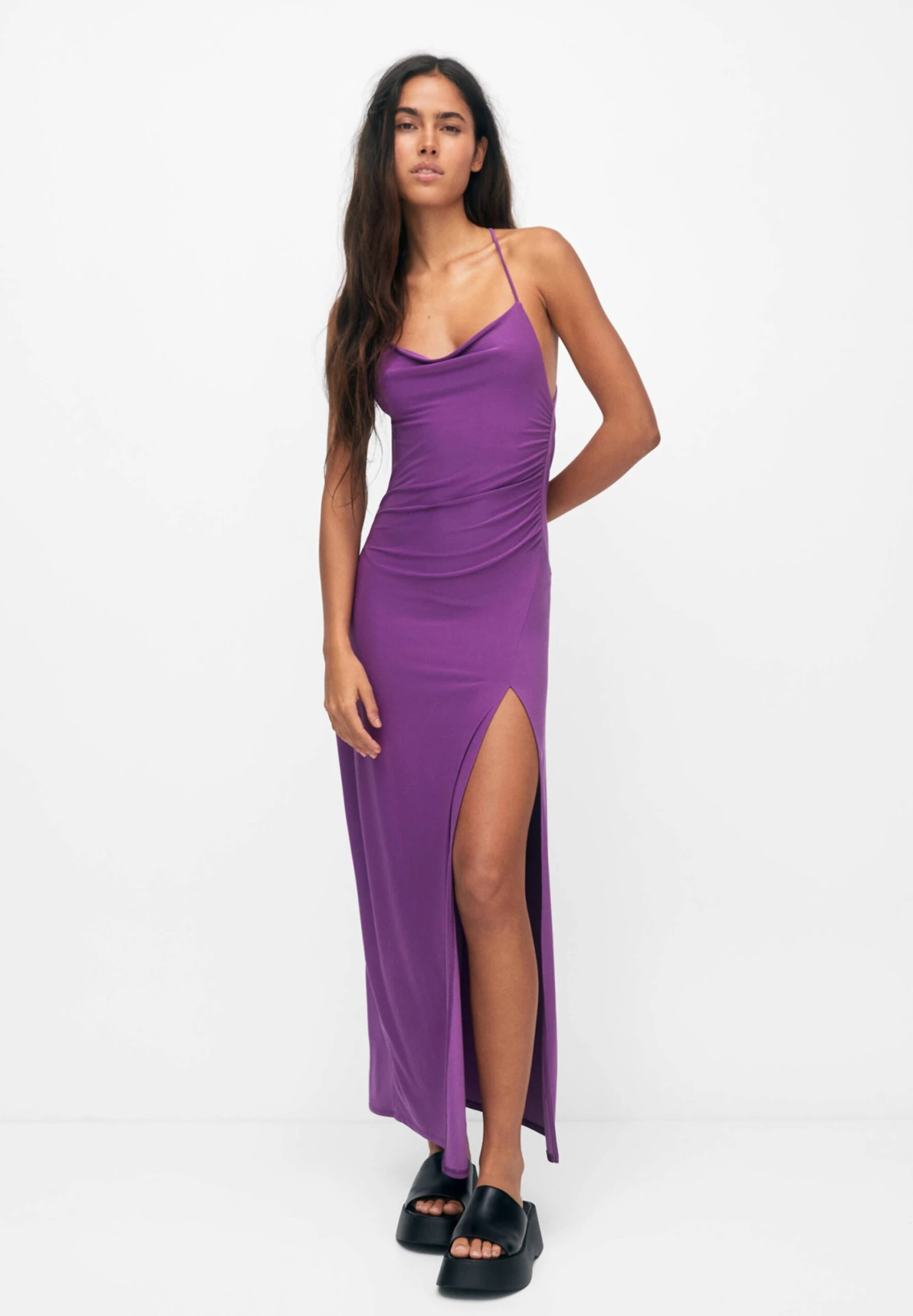 PULL & BEAR Long With SlitVestito LungoLilac Donna Vestiti PUC21C145-I11 3 PULL & BEAR Long With SlitVestito LungoLilac Donna Vestiti PUC21C145-I11