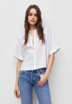PULL & BEAR Short Sleeve RusticCamiciaWhite Donna Camicie E Bluse PUC21E0ZB-A11