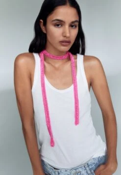 PULL & BEAR Beaded Wide CollanaLilac Donna Gioielli PUC51L0GS-I11