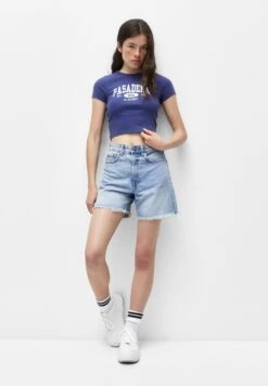 PULL & BEAR Varsity PasadenaT-Shirt Con StampaDark Blue Donna T-shirt E Top PUC21D2BO-K11 9 PULL & BEAR Varsity PasadenaT-Shirt Con StampaDark Blue Donna T-shirt E Top PUC21D2BO-K11 -Pull & Bear 591814bf63774703bc452de964131fdf