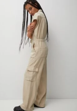 PULL & BEAR LongTuta JumpsuitBeige Donna Tute Jumpsuit PUC21T0AI-B11 -Pull & Bear 591f2960ab124cd28dfed50f4feff233