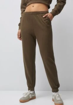 PULL & BEAR BasicPantaloni SportiviMottled Dark Green Donna Pantaloni PUC21A0S3-M12